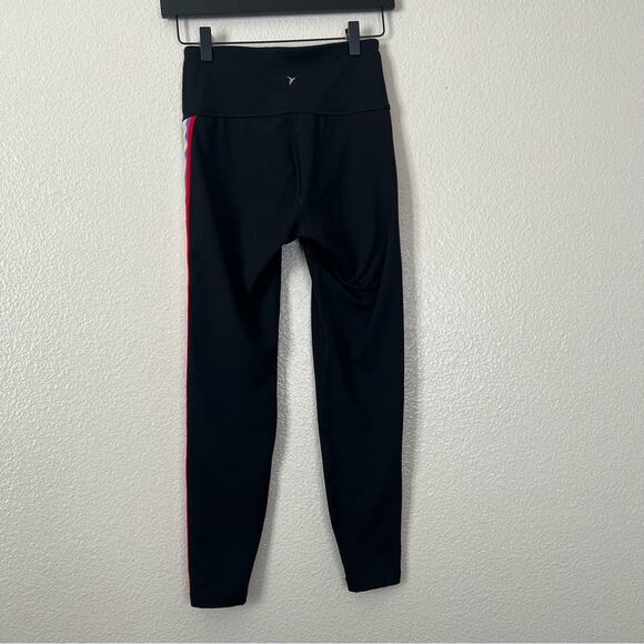 Old Navy Active Go Dry rainbow side stripe black leggings - Picture 4 of 5
